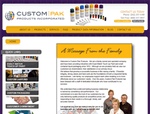 Tablet Screenshot of custompakproducts.com